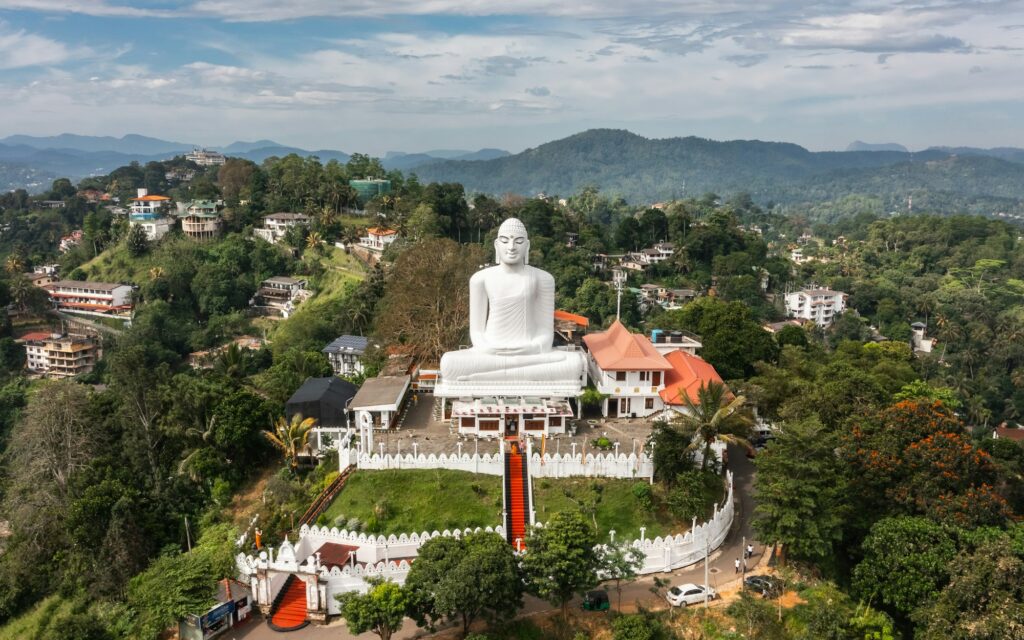 Aerial view of Sri Maha Bodhi Temple