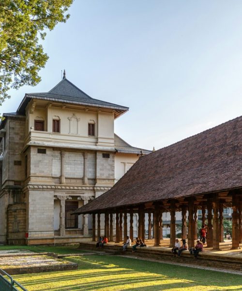 SRI LANKA, KANDY - JAN 17, 2017: Scenic view of beautiful antique architecture in Kandy, sri lanka